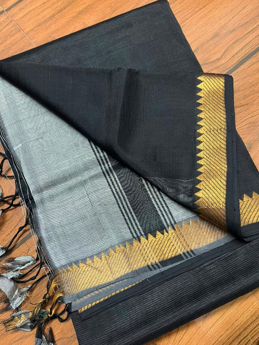 MANGALAGIRI pattu sarees
 with nizam border sarees.

Contrast blouse and pallu.