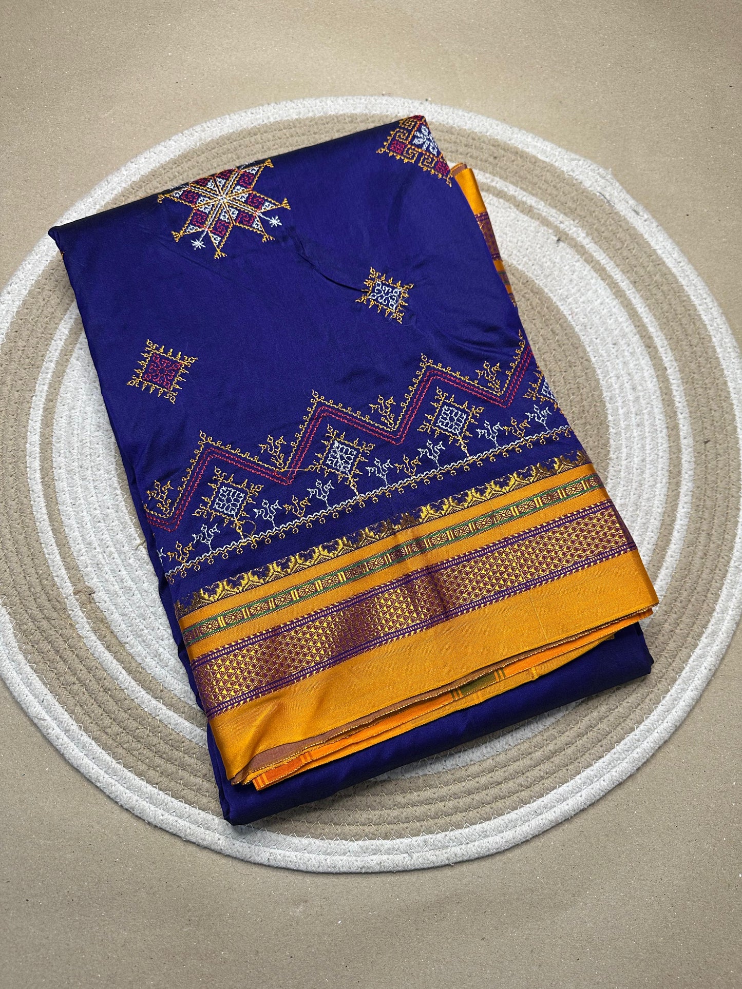 Kasvani | Kasuti Work on Cotton Saree