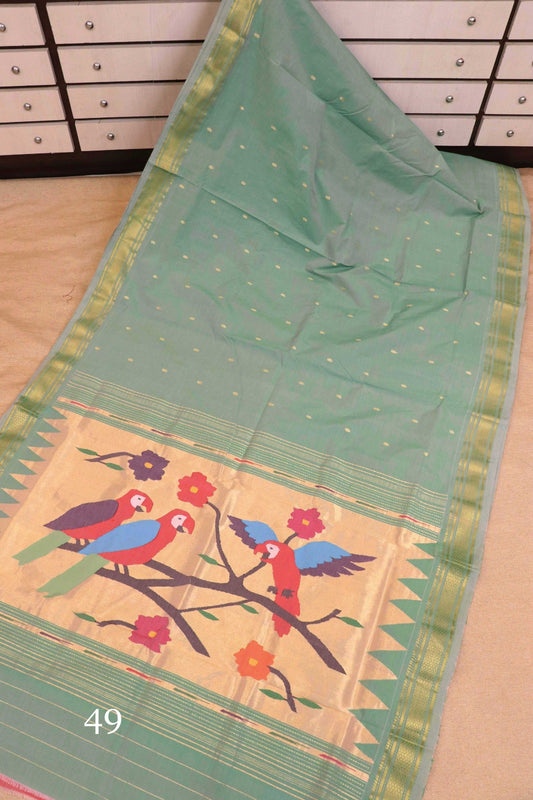 Kavya  | Cotton Handloom Paithani Saree