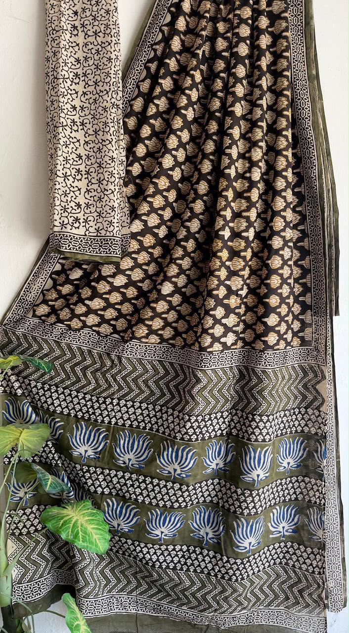 block prints on mul cotton