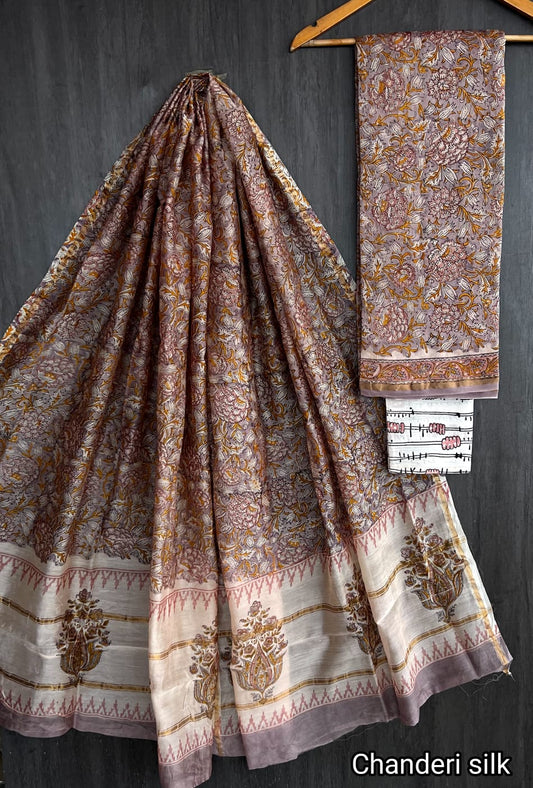 Koechlin | hand block printed chanderi sarees