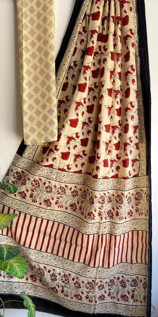block prints on mul cotton