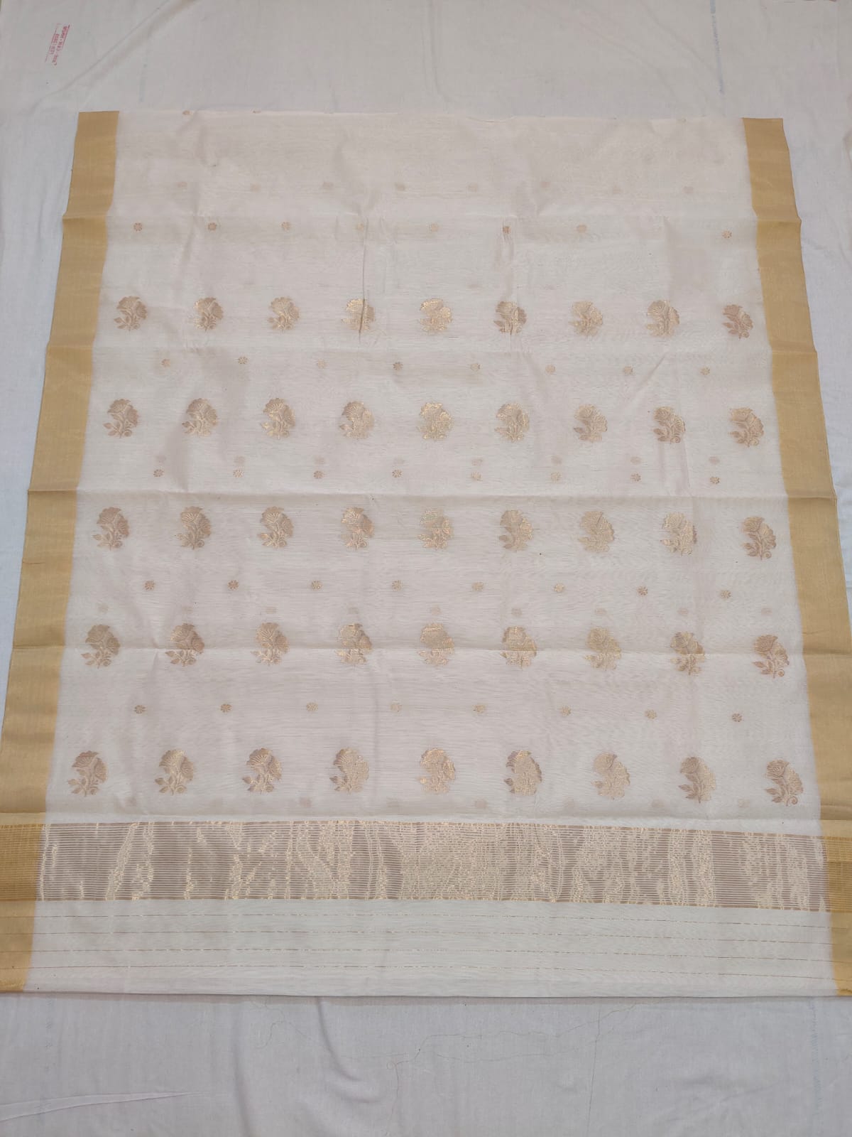 Silk y cotton 
Chanderi
 saree 
