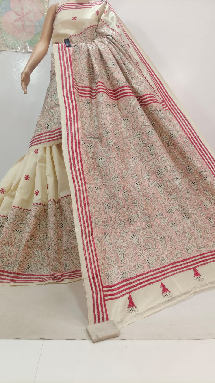 Pure Tassor kanthastich 
with bp 
Silk mark certified
