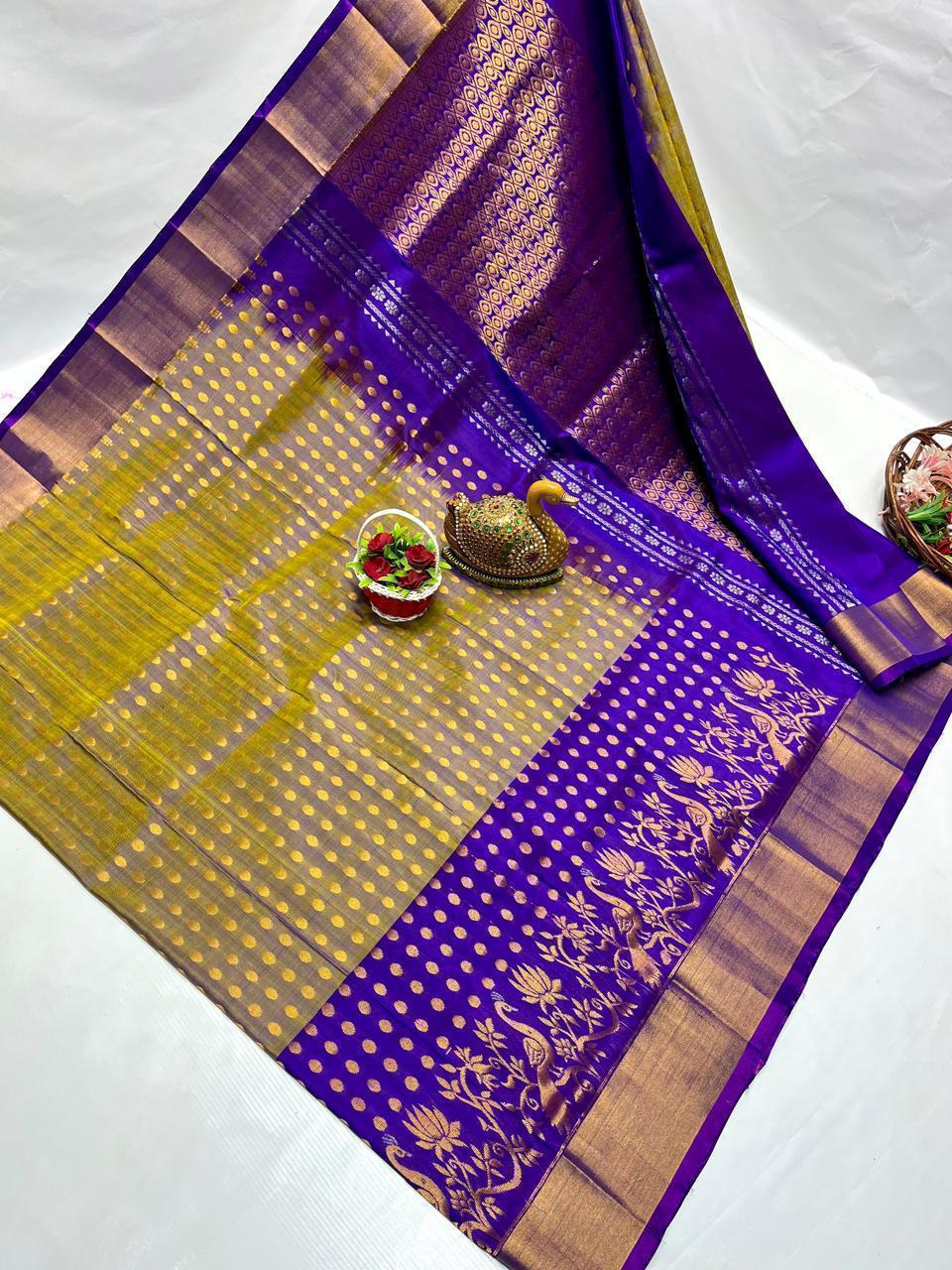 Ulya | Uppada Pattu Saree with all over buttis