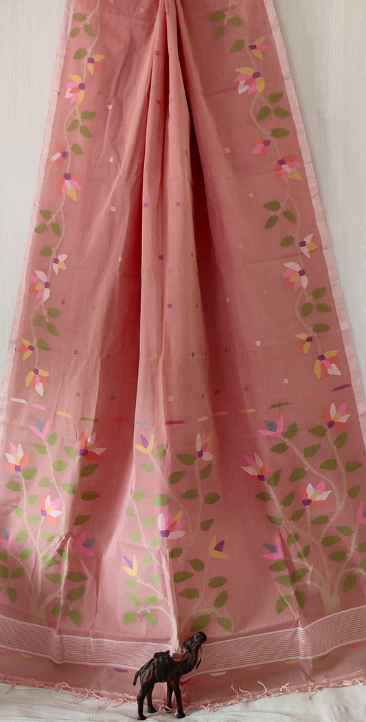 Jayaita | handwoven Cotton Needlework jamdani saree