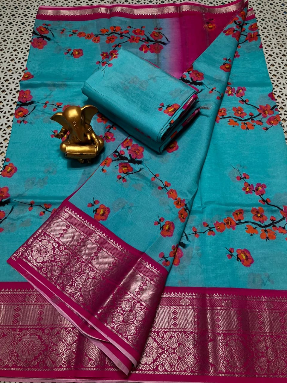 Manjari | Digitally printed cotton silk saree