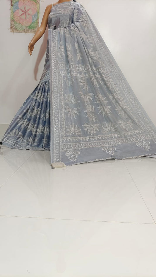 Jacqueline | Hand Made Kantha Embroidery on Semi Silk