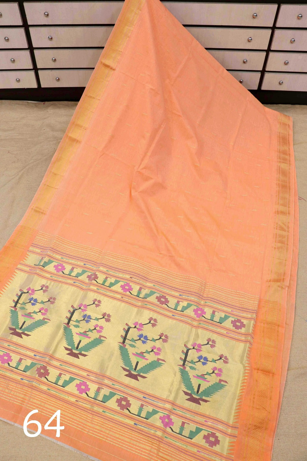 Kashvi | Cotton Handloom Paithani Saree