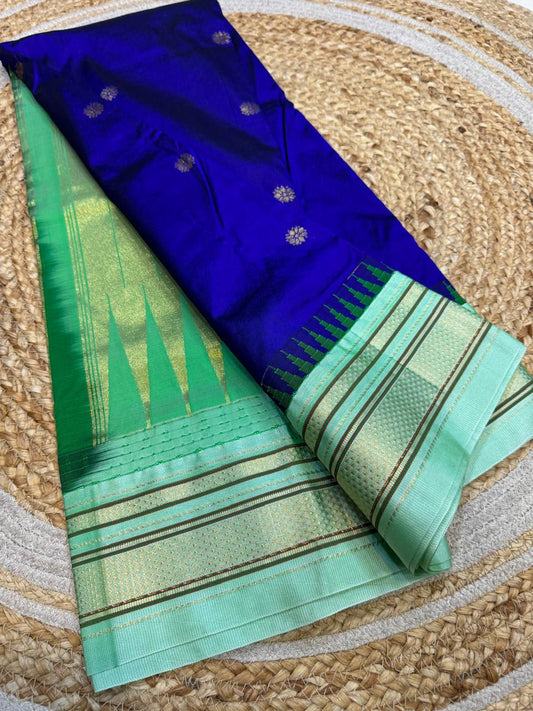 *All New Colours* 

*Exclusive silk ilkal saree*
*Pure silk korvai temple border* with *body butta* design superior quality ilkal saree & contrast blouse 
6.10mtrs length 
Full body pure silk 
Border, pallu & blouse semi silk
