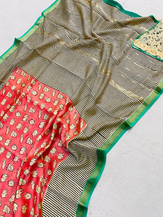 Let’s Wear #ethicallymade✅
🍁Beautifully Crafted Maheshwari Silk Saree  collection🍁
 Specially Designed in Bagru  jahota rapid dabu hand block print
100% Natural Dye
Fabric : Maheshwari Silk 
Length : 5.5 Meters
Blouse Piece : 0.90 Meter
