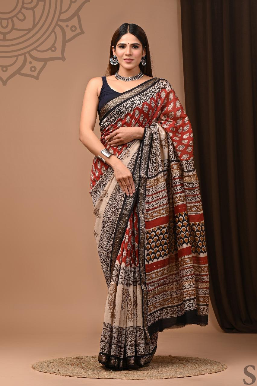 Misri | Block prints on cotton silk