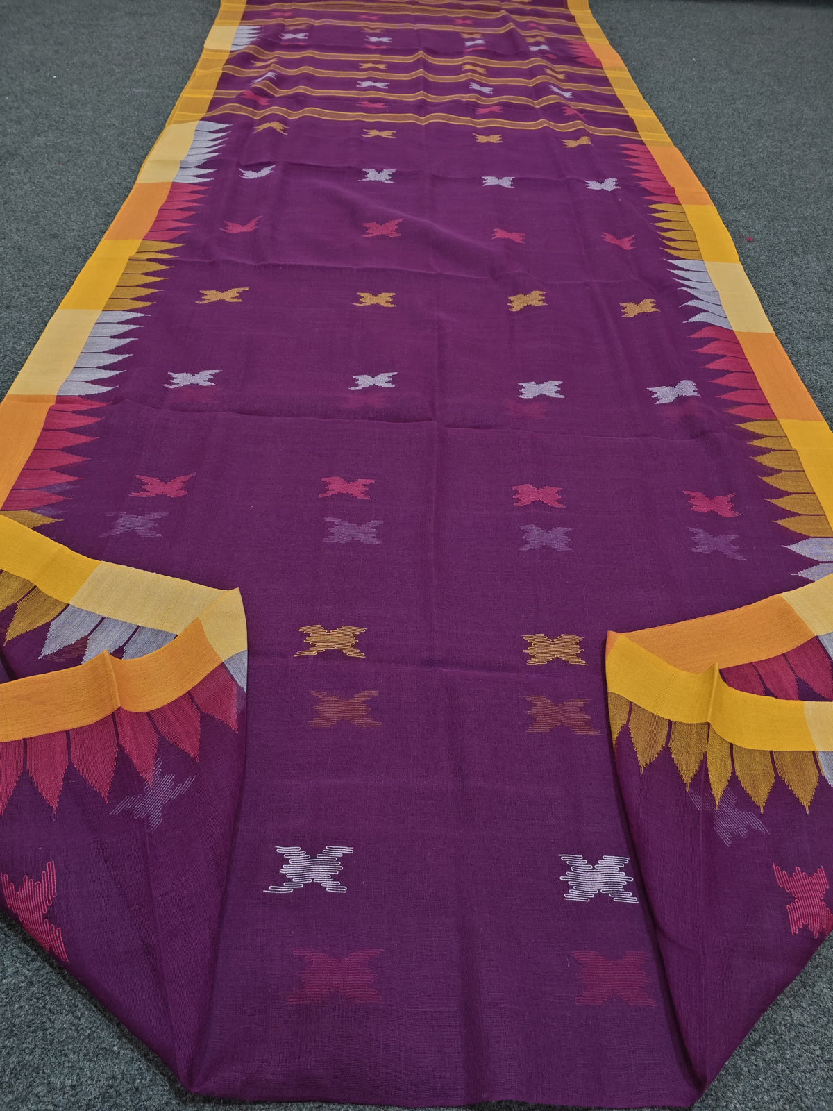 Authentic handloom
 monipuri cotton saree
With bp
