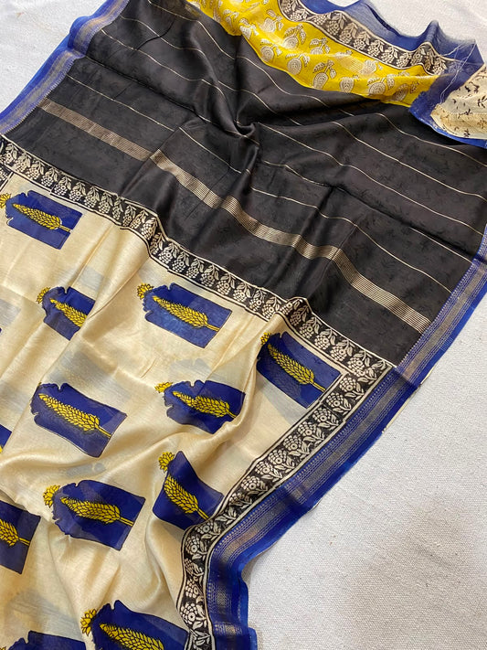 Let’s Wear #ethicallymade✅
🍁Beautifully Crafted Maheshwari Silk Saree  collection🍁
 Specially Designed in Bagru  jahota rapid dabu hand block print
100% Natural Dye
Fabric : Maheshwari Silk 
Length : 5.5 Meters
Blouse Piece : 0.90 Meter
