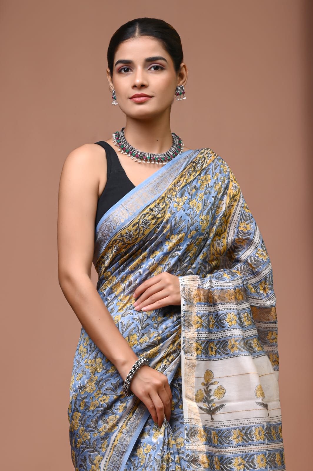 Mihira | Block prints on cotton silk