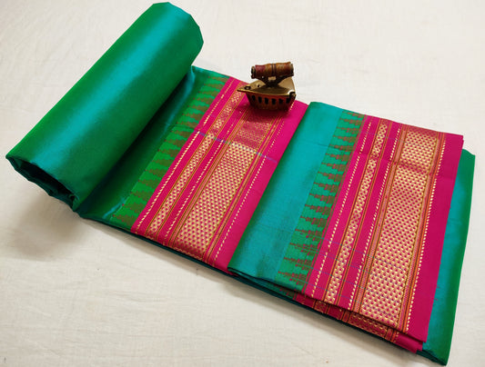 Chithra-ilkal-pure-silk-saree | Plain Ilkal Pure Silk Saree