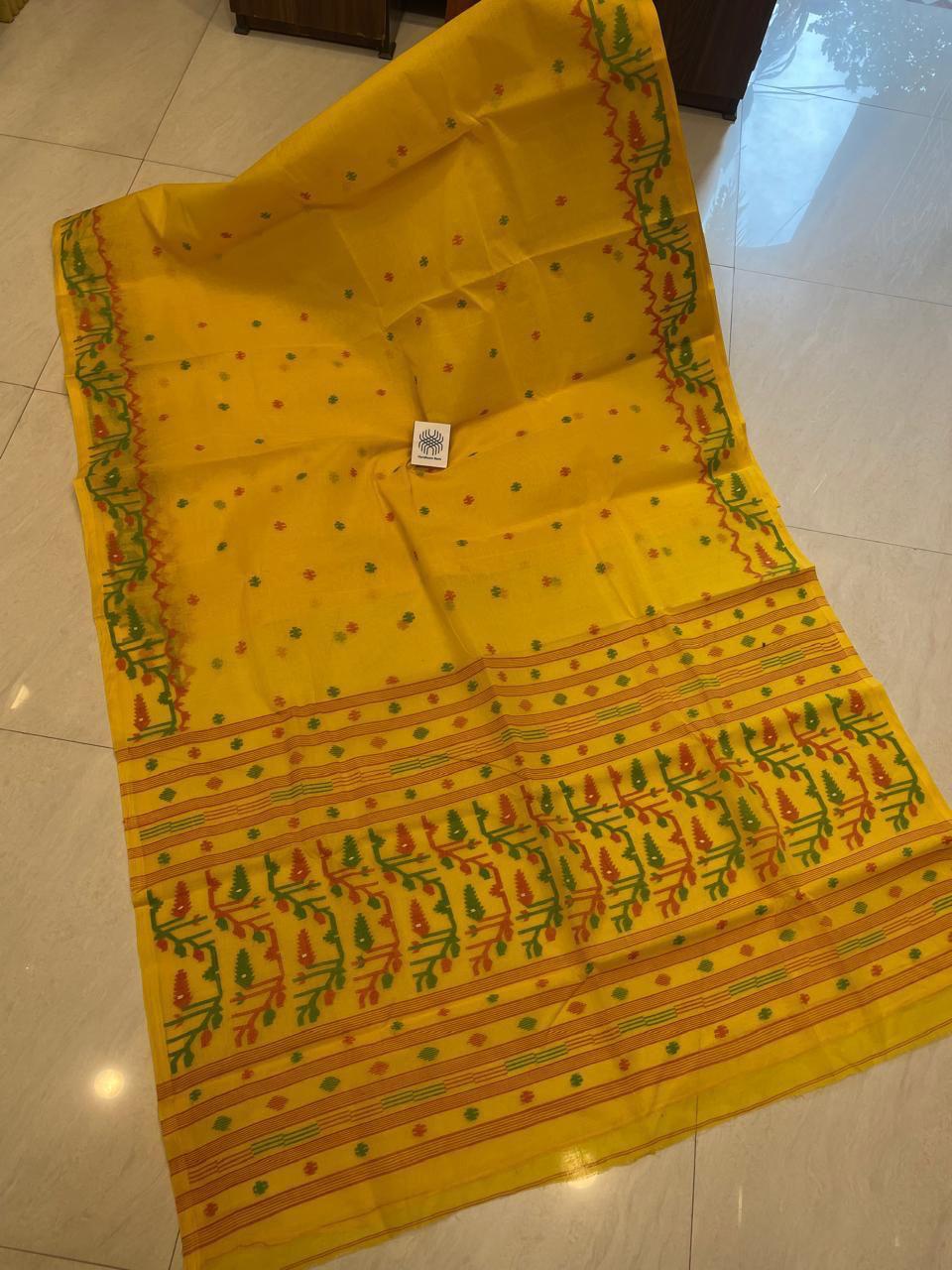 Jaidevi | handwoven Cotton Needlework jamdani saree