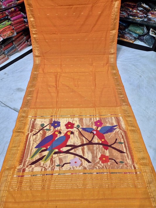 Olshani | Cotton Handloom Paithani Saree