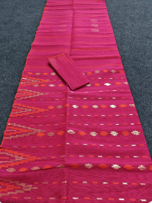 Jiqan | Cotton Silk Jamdani Saree