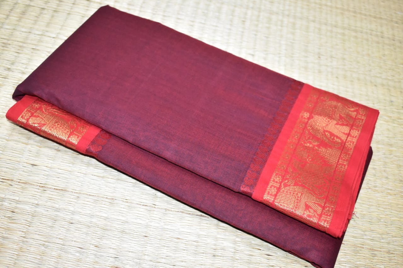 Chettinadu Cotton Saree in Pink