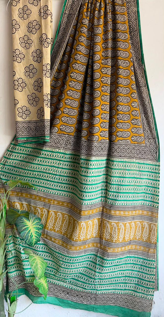 block prints on mul cotton