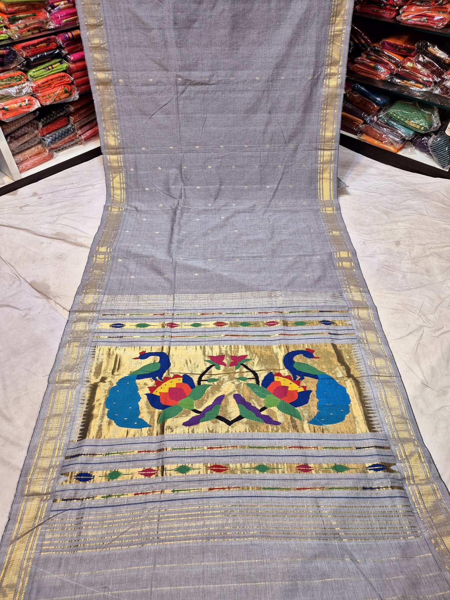 Ornavi | Cotton Handloom Paithani Saree