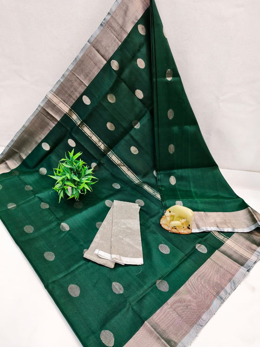 Uthara | Pure silk uppada with dollar buttis