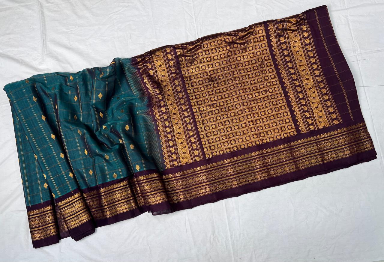 Elina | Gadwal Sarees in Silk Cotton