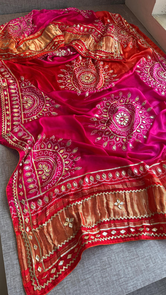 Aarashree | Gota Patti on Gajji Silk