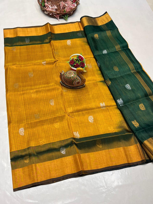 🥻UPPADA PATTU NEW 
  CHEKS BUTA
  SAREES 👌👌          