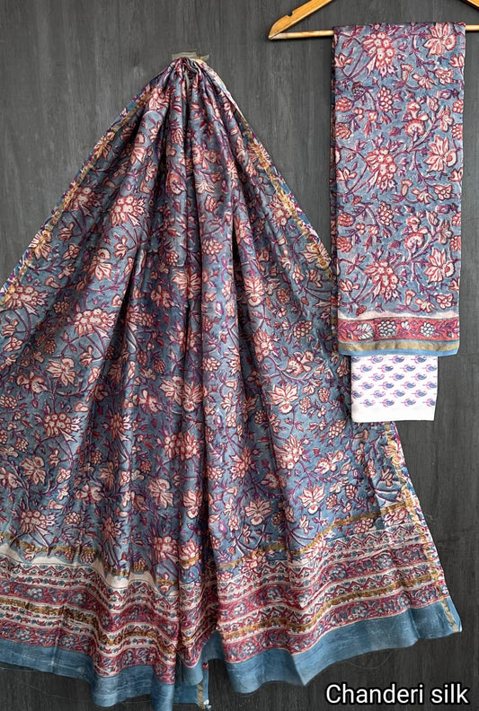 Ishiqui | hand block printed chanderi sarees