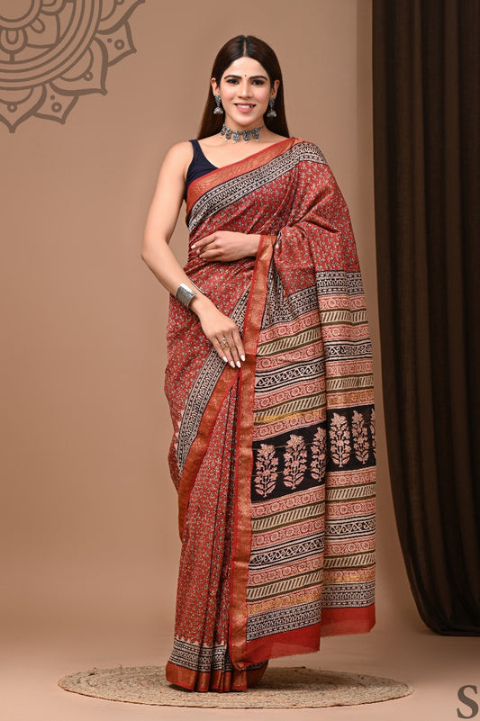 Modhura | Block prints on cotton silk