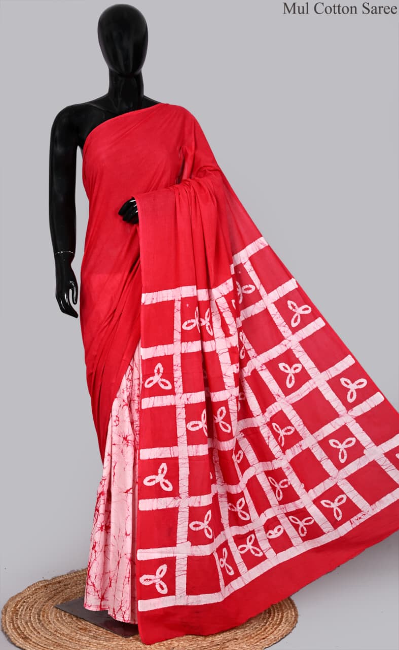 premium Traditional Mulmul CottonBeautiful Pure Soft Mulmul Cotton Sarees available*
Size: 6.30 mtr with blouse 