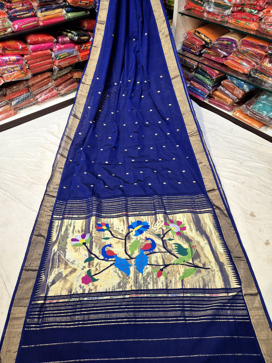 Zelsi| Cotton Handloom Paithani Saree