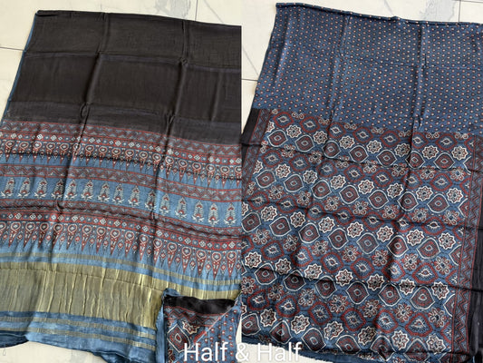 New Arrival Premium Modal Silk 2pc Suit
Top – Modal Silk (2.50 mtr)
Dupatta – Modal Silk (2.50 mtr)
Vanaspati Ajrakh
Kutch Ajrakh Elegant look | Premium Quality | Festive & Party Wear
