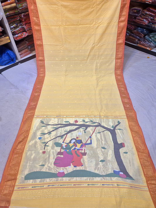 Olyani | Cotton Handloom Paithani Saree