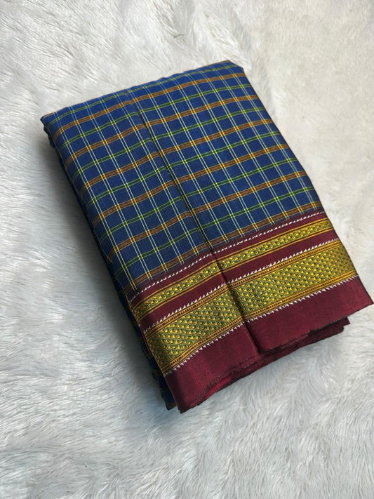Special Boxchecks Ilkal Sare
Beautiful Colours
Trendy Ilkal Pure Silk Pallu &  Blouse Saree
Border Type : Chikki Paras Border
Fabric Body: Cottonsilk 
Palla: Pure Silk
Color: All Available
Blouse: Running- attached to the saree. 
Saree length: 6.20m