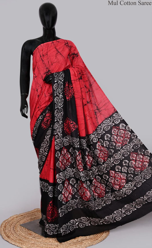 premium Traditional Mulmul CottonBeautiful Pure Soft Mulmul Cotton Sarees available*
Size: 6.30 mtr with blouse 