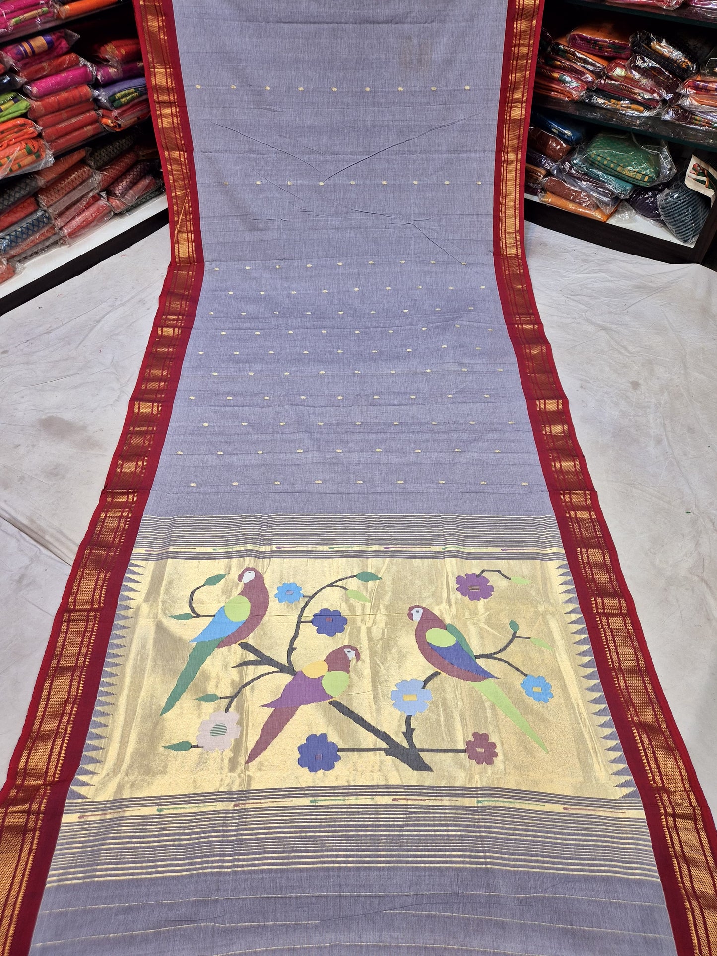 Onmita | Cotton Handloom Paithani Saree