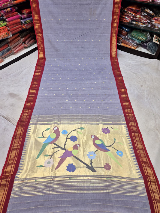 Onmita | Cotton Handloom Paithani Saree