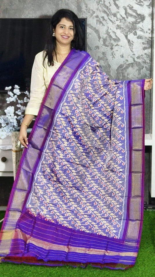 Idika | Ikat pure silk dupatta