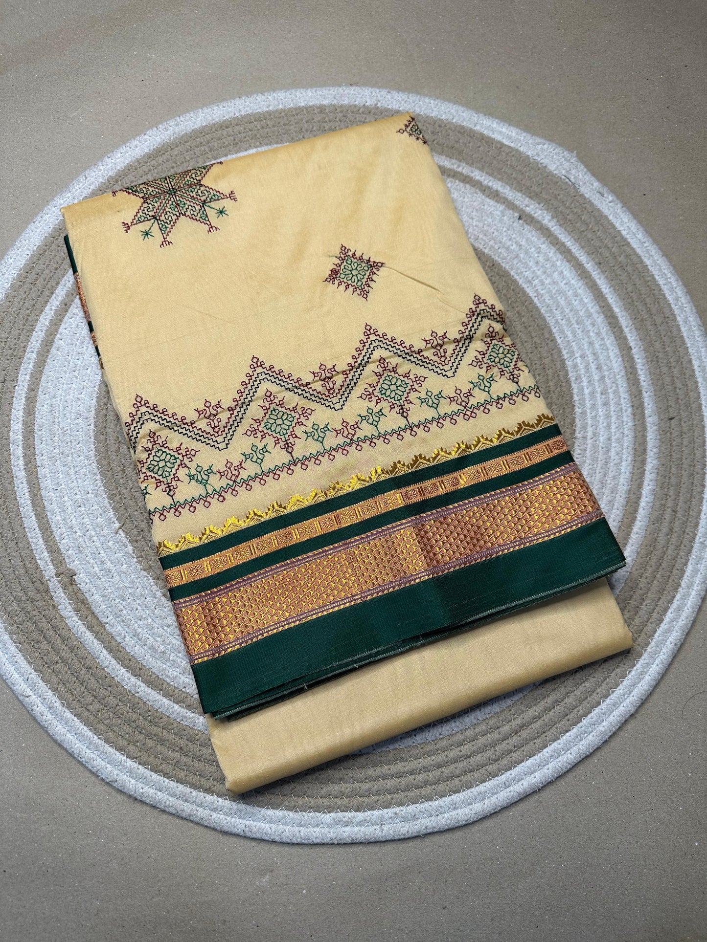Kasira | Kasuti Work on Cotton Saree