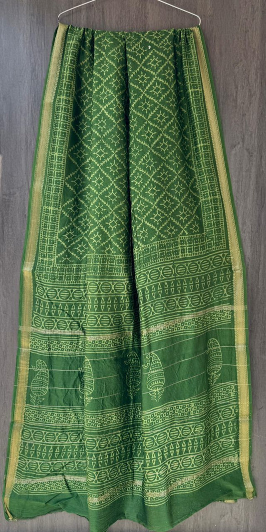 Bhuvitha | Block printed with Maheshwari border