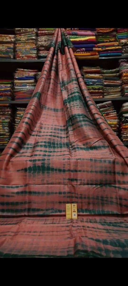 Murshidabad Pure Silk
 Dye Shivori Work Sarees 
With Blouse Piece 
