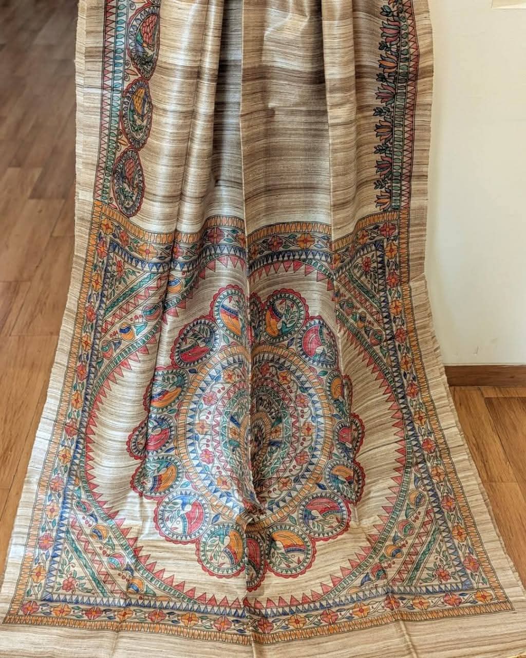 Gunjita | Madubani on Gheecha Tussar Silk