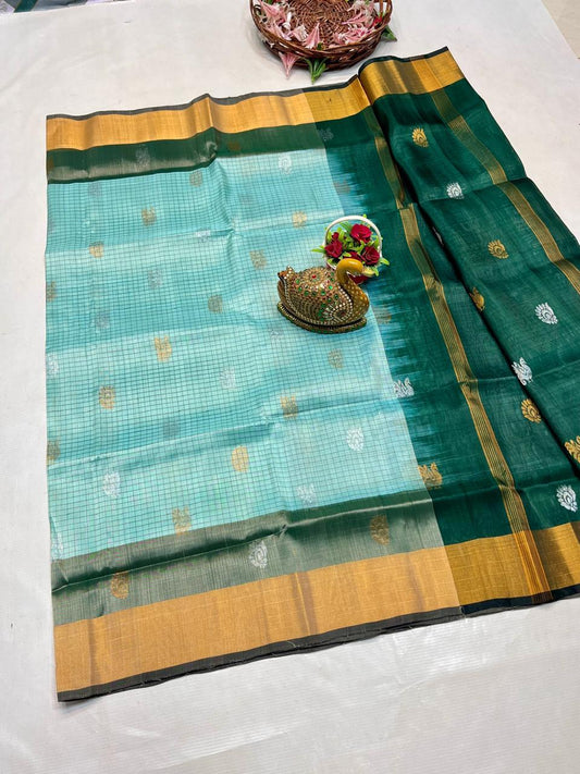 🥻UPPADA PATTU NEW 
  CHEKS BUTA
  SAREES 👌👌          