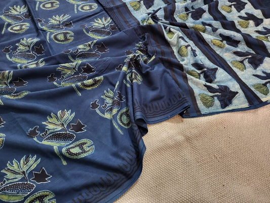 Soti | block printed by hand on Kota Doria cotton sarees