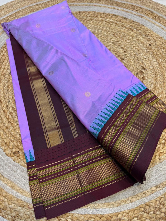 *All New Colours* 

*Exclusive silk ilkal saree*
*Pure silk korvai temple border* with *body butta* design superior quality ilkal saree & contrast blouse 
6.10mtrs length 
Full body pure silk 
Border, pallu & blouse semi silk
