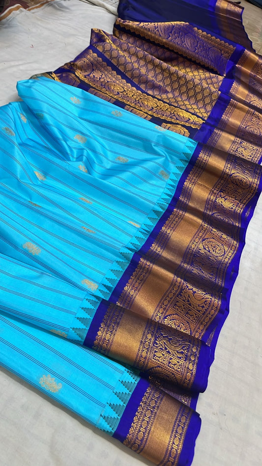 Authentic handwoven pure silk Gadwal