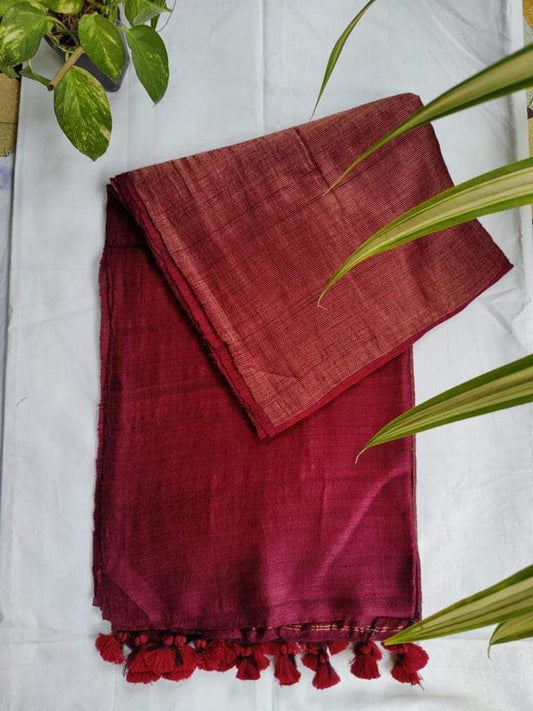 Plain matka silk saree 